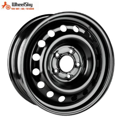 China North American Multipal Use Wheelsky 675723 Custom Black Snow Touring Car Winter OEM Factory Wheel 16 Inch 16X6.5 PCD 5X114.3 Steel Rim for sale