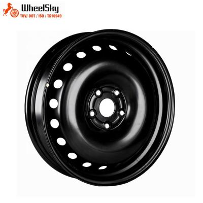 China Steer For VW Wheelsky 725601B-R14 17 Inch 17x4.0 PCD 5x112 Black Or Silver Steel Spare Wheel Rim for sale