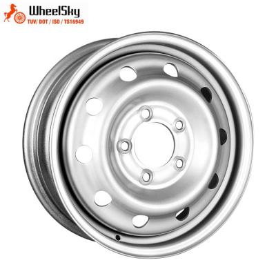 China Head For Renault Master Wheelsky 665C03T-S 16 Inch 16x6.0 5x130 Silver Paint Truck Wheel Steel Rim for sale