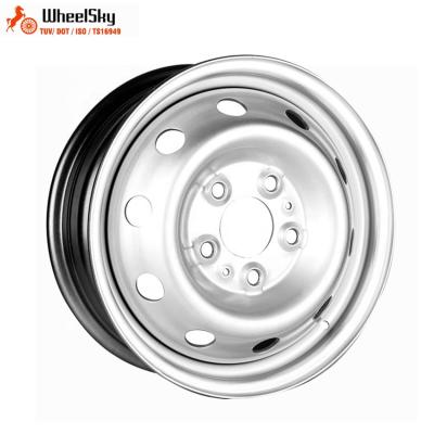 China FOR Ducato Wheelsky Good Flat End 665C01T-S 16x6.0 5x130 Silver 16 Inch Truck Wheel Steel Rims for sale