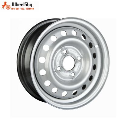 China Wheelsky ET1340401-S 13 Inch Universal Load Capacity Europe Trailer Wheel Silver Steel Rim 13x4.0 PCD 4x100 450kg for sale