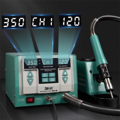 China CXG 862 1500W Soldering And Desoldering master 2in1 Eddy Current Programming Desoldering station Hot Air Gun Solder Iron Rework for sale