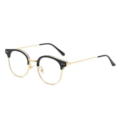 China 2022 Fashion Hot Selling Rimless Frame Wholesale Blue Light Half Anti Blocking Optical Glasses for sale