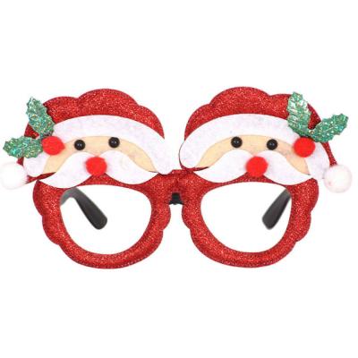 China 2021 Specs Novelty Costume Sunglasses Party. Fashion Sunglasses Christmas Clear Space Glass Santa Adult Children Xmas Party plays Santa Snowman Elk for sale