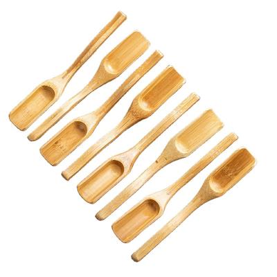 China Sustainable Seasoning Natural Bamboo Shovel Kungfu Teaism Tool Matcha Spoon Coffee Tea Scoop for sale