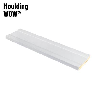 China Modern White Primed Finger Joint Skirting Board Wall Solid Wood Skirting Board For Solidwood Flooring for sale