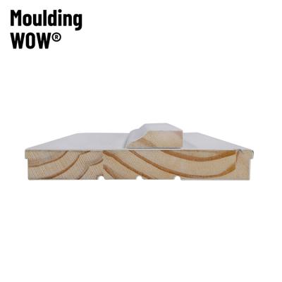 China Modern Solid Stapie Jamb Wood Moldings Primed Trim Radiata Pine Wood Baseboard Skirting Architrave 1x4 Wood Molding for sale