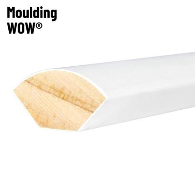 China Modern Quarter Round MDF Molding Skirting Decorative White Primed Wood Molding Molding Strips for sale