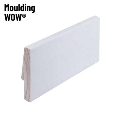 China Modern Interior Door Moldings Primed Wood Moldings Door Jamb Custom Molding Wood Window Frame for sale