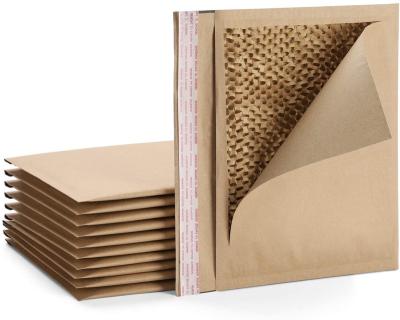 China 100% Natural Biodegradable Wrapping Paper Shockproof Cushioning Protected Honeycomb Padded Envelopes for sale