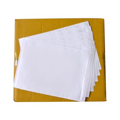 China Waterproof Custom Clear Plastic Bags Adhesive Label Pockets Shipping Document Enclosed Packing List Envelope for sale