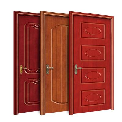 China Cheap price solid oak wood apartment interior wood doors for bedroom for sale