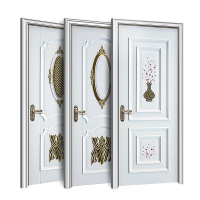 China Good quality wooden door European design white color interior doors with best price for sale