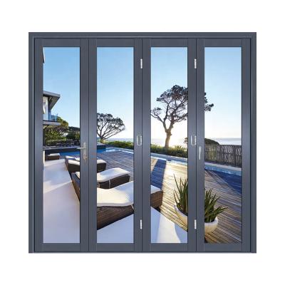 China Modern style aluminium bi-folding glass doors good price aluminium bi fold door with high quality for sale