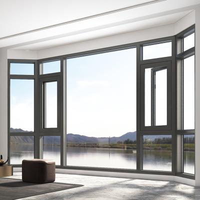 China aluminium windows and doors aluminium double glass windows for sale