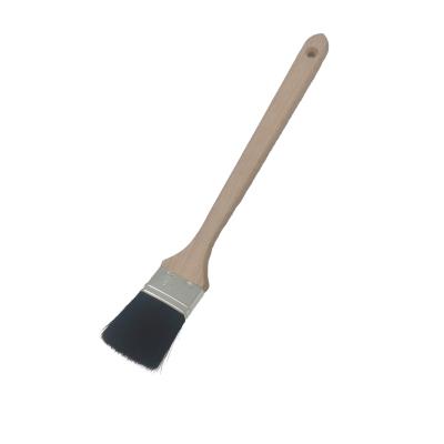 China High Quality Bent Radiator Brush Angle Elbow Paint Brush with Long Wooden Handle for sale