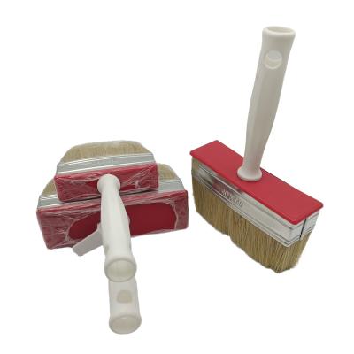 China Factory Wholesale Paint Customized Bristle 5x15 Blending Synthetic Filament Block Brush With White Handle for sale