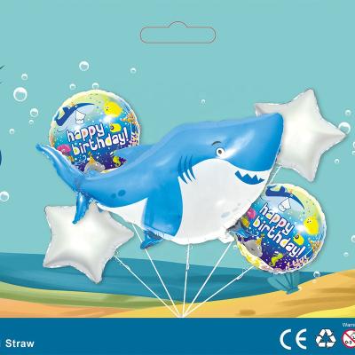 China Party Decoration Foil Balloons Set High quality birthday balloons Ocean series paper card packing set for sale