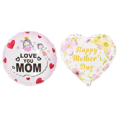 China New Decoration Design Mother's Day Foil Balloon 18inch Heart Shape Helium Balloon for sale