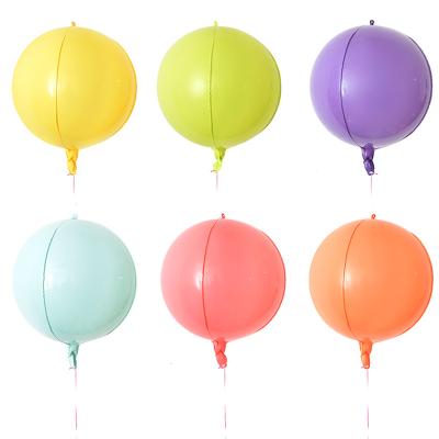 China Decoration 22 Inch Macaron 4D Round Foil Balloon Macaron Balloon for sale