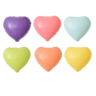 China Party Decoration Heart Shape Decoration Foil Balloons 18 Inch Macaron peach heart Balloon for sale