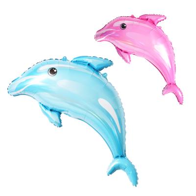 China Wholesale Party Decoration Sea Animals Dolphin Shaped Party Foil Globos Balloons for sale