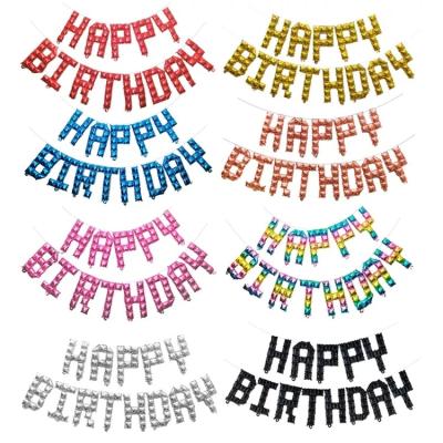 China The most decorative products 16 inch crystal letter happy birthday party foil balloons for birthday decorations for sale