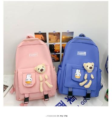 China High Quality Waterproof Student Backpack Polyester Girls Large Capacity School Bag With Computer for sale