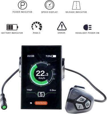 China NEW 8FUN BAFANG Electric Bicycle Colorful LCD DPC-18 Display For Mid Drive Motor Kit Bafang DPC-18 Display for sale