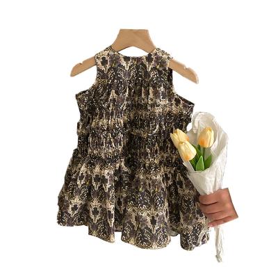 China 2023 Floral Korean Casual Girls' Tank Top Dress Summer Sweet Pastoral Dress Petite for sale