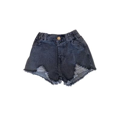 China Breathable South Korean version of the girl's jeans shorts 2023 new summer style children with holes girl's casual shorts for sale