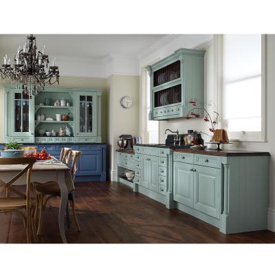 China Modern American Style Kitchen Classic Solid Wood Furniture in Green for sale