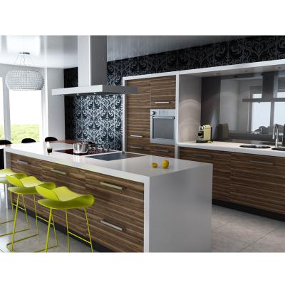 China Modern China Made Custom Wood Veneer Kitchen Furniture for sale