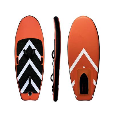 China Factory Unisex SUP Standing Inflatable Surf Surfboard Wire Drawing PVC Paddle Hydrofoil Board for sale