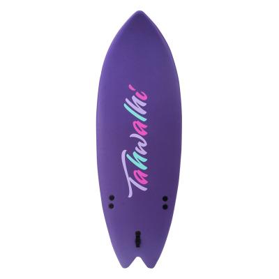 China Cheap Unisex Hot Sale 5 Feet Surfing Board Foamie EVA Soft EPS Surfboard For Beginner for sale