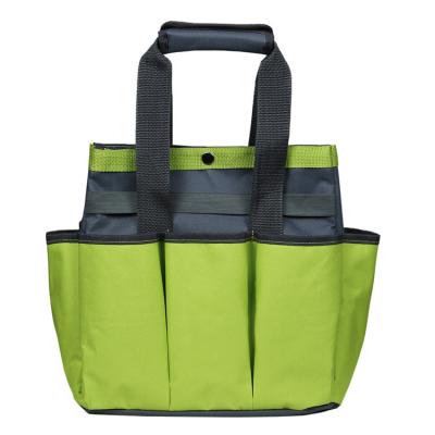 China Hot Selling Oxford Cloth Multi-pocket Gardening Tool Storage Bag Outdoor Color Matching Portable Garden Tool Bag for sale