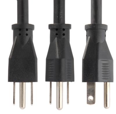 China Residential / General-Purpose NEMA 5-15P USA Standard 3 Pin AC Power Cord SPT SJT SVT SJTW US Plug Power Cord ULCable 3 Prong for sale