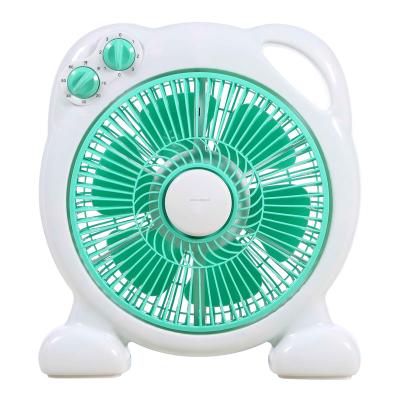 China Household 10 inch 12 inch white color air circulation bedroom box fan for sale