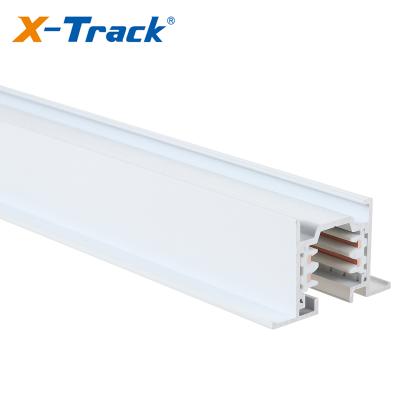 China 4 Wire 3 Circuit Recessed Spotlight Track Installation 15W 20W 30W Led Track System Square for sale