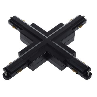 China Mall Led Projector Track 3 Wire Cross Track Connector for sale