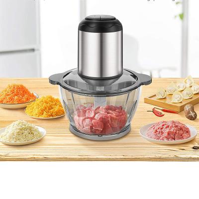 China Vegetable Food Chopper Machine Meat Grinder Hotel Glass Bowl Potato Electric Onion Meat Slicer Chopper for sale