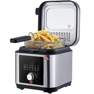 China Outdoor Mini Electric Deep Fryer for Home Kitchen Stainless Steel Household for sale