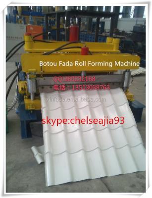 China 45# Russia Type 1100 Glazed Arc Tile Bias Roll Forming Machine for sale