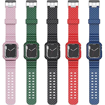 China Silicone Strap For Apple Watch Band 44mm 40mm 41mm 45mm 4 5 Se 6 7 WDTG02 Accessories Iwatch 3 Apple Watch Band Strap Wristband WDTG02 for sale