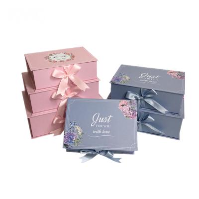 China Factory Wholesale 3 Pcs Recyclable Square Hat Rose Paper Gift Boxes for sale