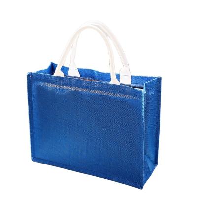 China Who respects the environment; Recyclable; Reusable Customized Color Bags Burlap Foldable Handbags Tote Bag for sale