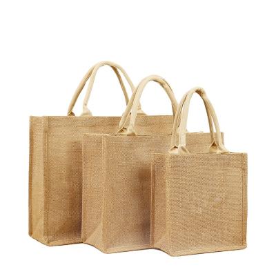 China Who respects the environment; Recyclable; Reusable Logo Promotional Custom Handbags Reusable Shopping Handbags Eco Friendly Tote Burlap for sale