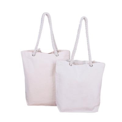 China Who respects the environment; Recyclable; Reusable Olid Color White Canvas Bag Handbag Tote Bag Cotton Cool Small Bag for sale