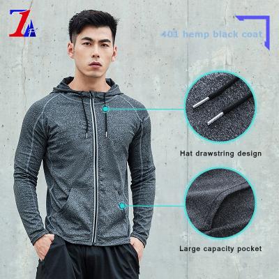 China 2021 fitness sports zipper hoodies men gym regular fit custom fit slim fit DR QUICK DRY QUICK DRY for sale