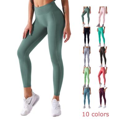 China Breathable Breathable High Waisted Biker Yoga Pants 7/8 High Length Gym Gaiters Women Measurement Size for sale